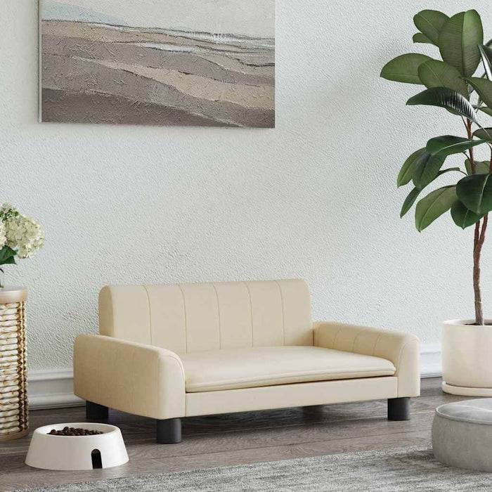 Pat de câini, crem, 70x45x30 cm, material textil - WALTI WALTI