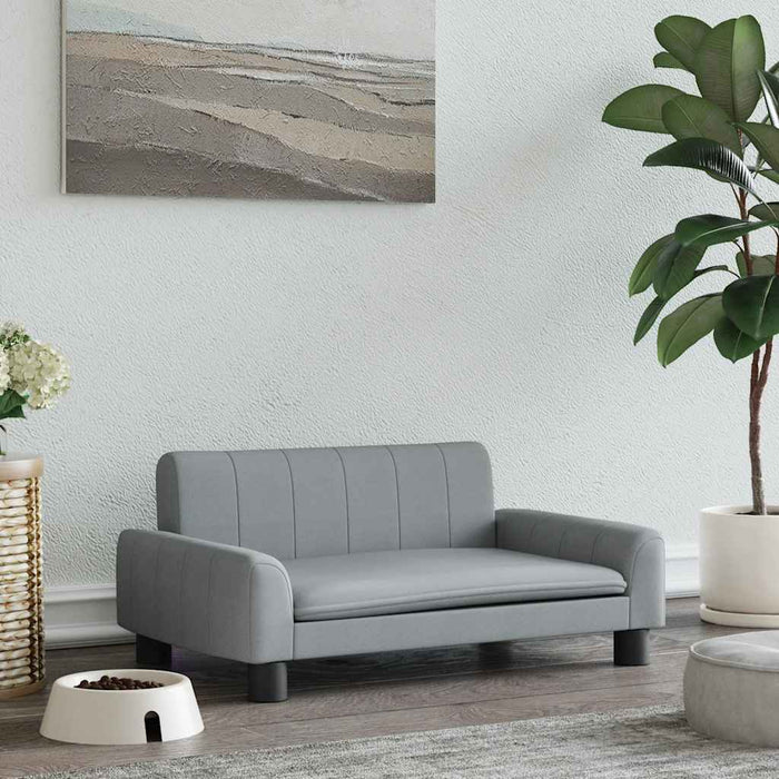 Pat de câini, gri deschis, 70x45x30 cm, material textil - WALTI WALTI