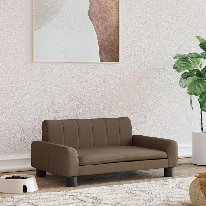 Pat de câini, maro, 70x45x30 cm, textil - WALTI WALTI