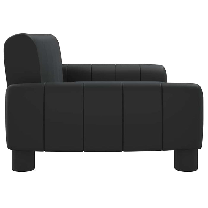 Pat de câini, negru, 70x45x30 cm, piele ecologică - WALTI WALTI