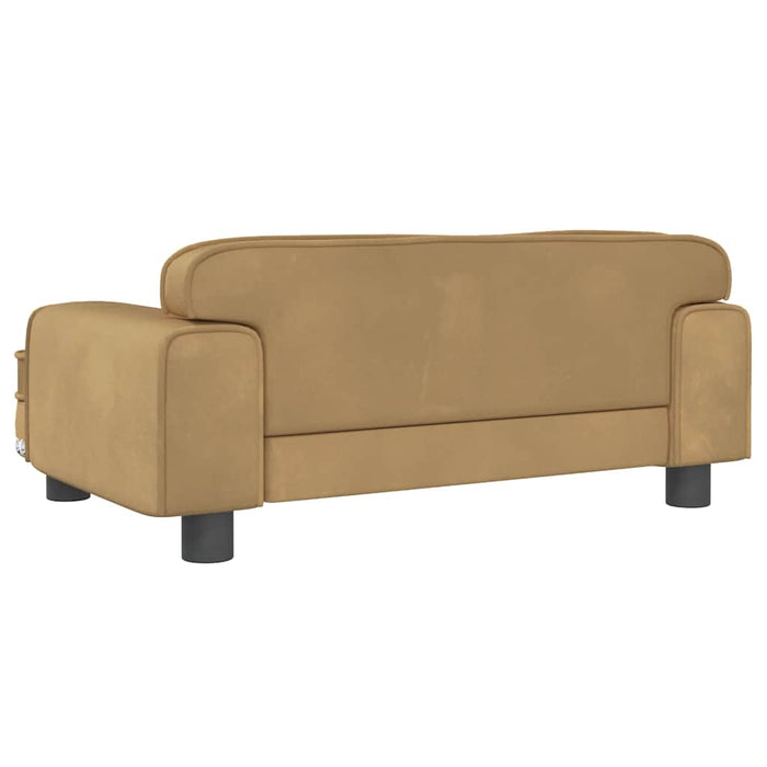 Pat de câini, maro, 70x45x30 cm, catifea WALTI