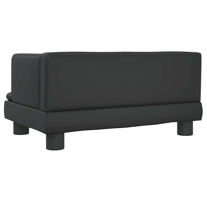 Pat de câini, negru, 60x40x30 cm, piele ecologică - WALTI WALTI