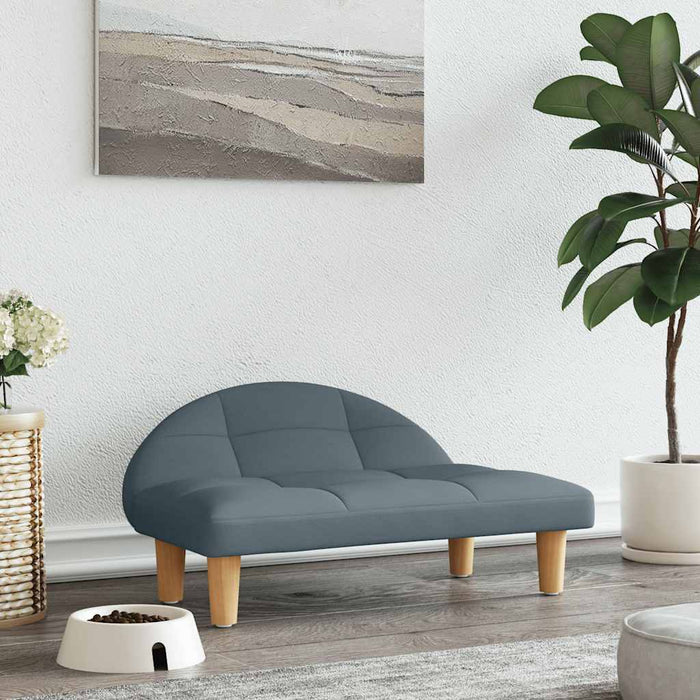 Pat de câini, gri închis, 70x52x30 cm, material textil - WALTI WALTI