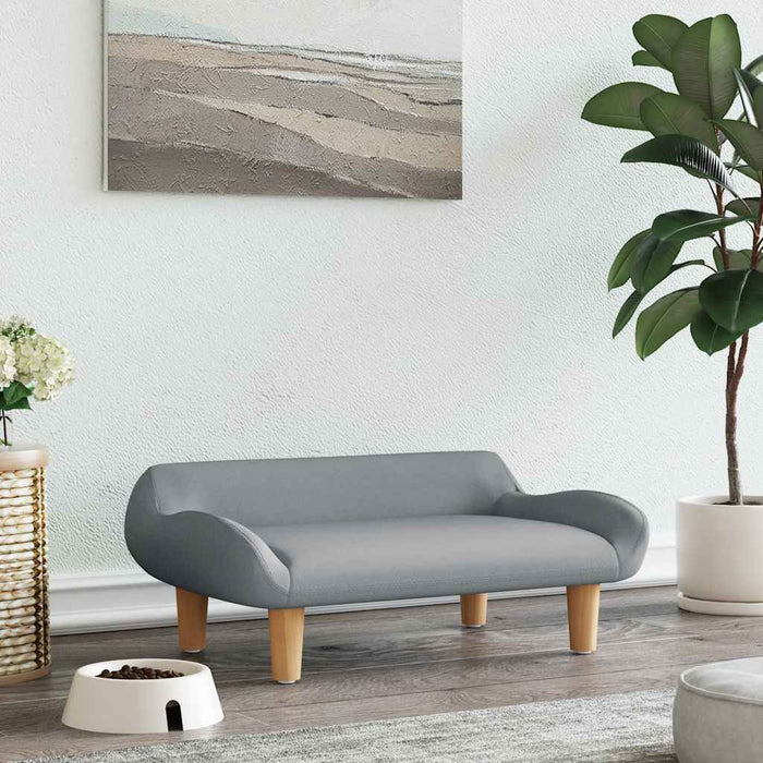 Pat de câini, gri deschis, 70x40x24 cm, material textil - WALTI WALTI