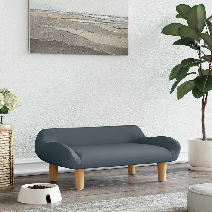 Pat de câini, gri închis, 70x40x24 cm, material textil - WALTI WALTI