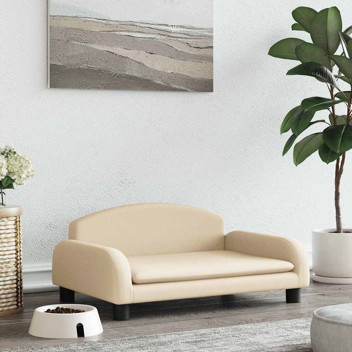Pat de câini, crem, 70x45x30 cm, material textil - WALTI WALTI
