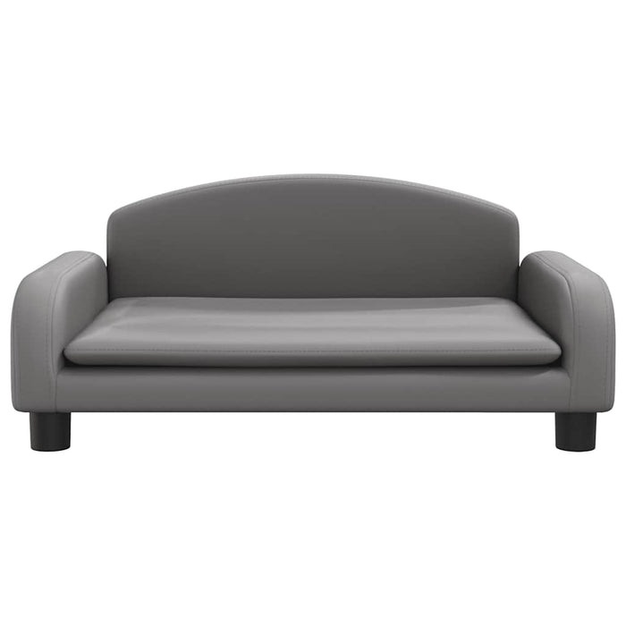 Pat de câini, gri, 70x45x30 cm, piele ecologică - WALTI WALTI