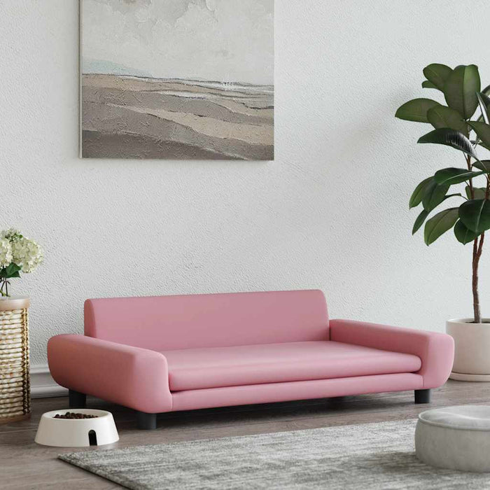 Pat de câini, roz, 100x54x33 cm, catifea - WALTI WALTI