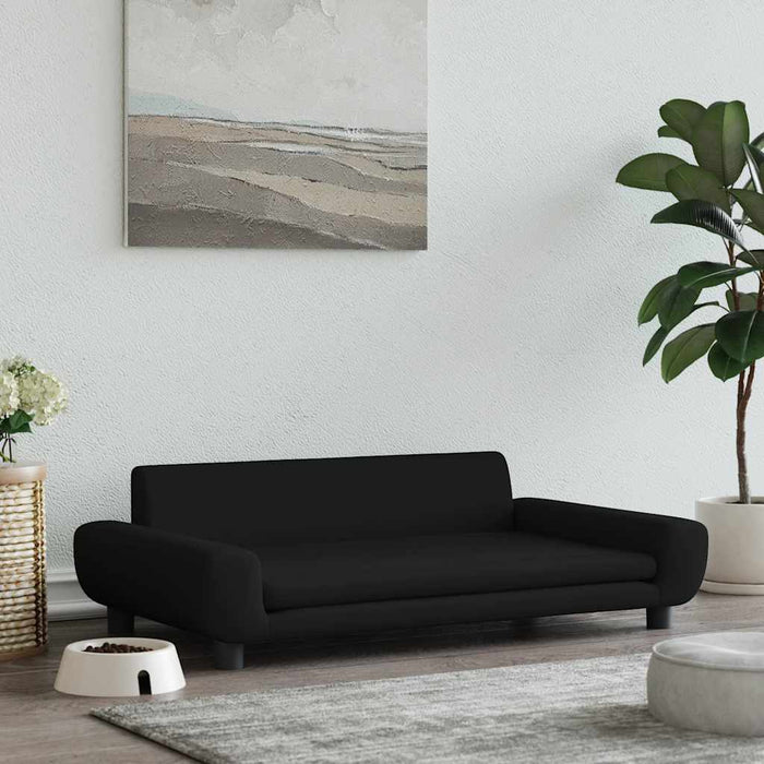 Pat de câini, negru, 100x54x33 cm, catifea - WALTI WALTI