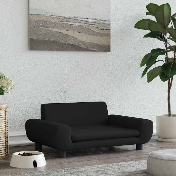 Pat de câini, negru, 70x45x33 cm, catifea - WALTI WALTI