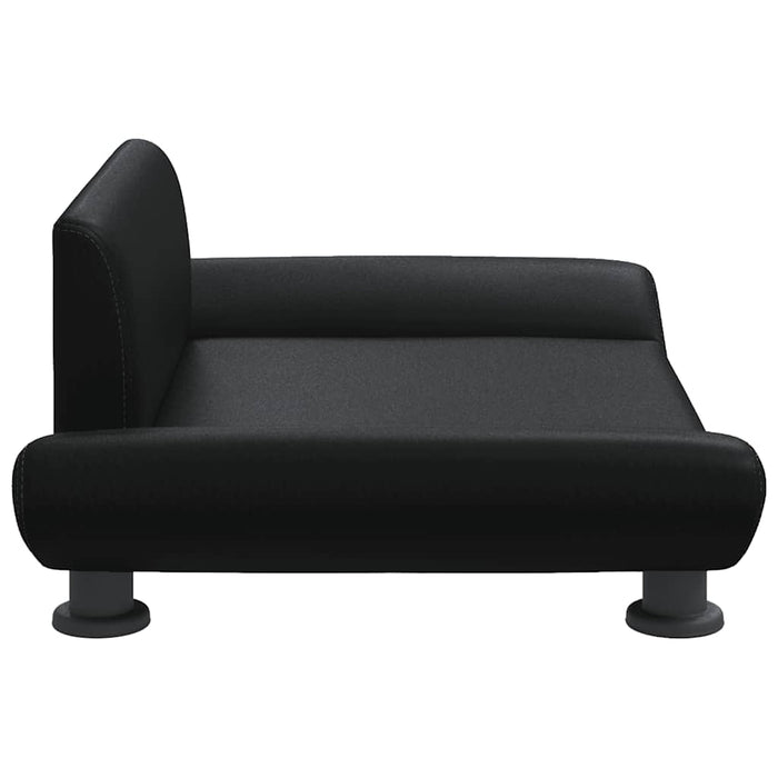 Pat de câini, negru, 70x45x28 cm, piele ecologică - WALTI WALTI