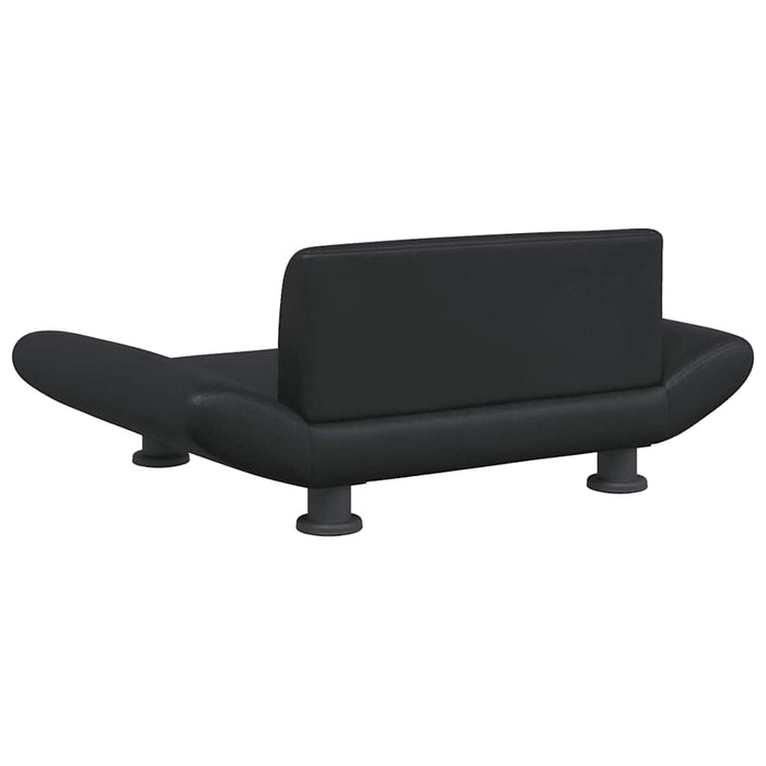 Pat de câini, negru, 70x45x28 cm, piele ecologică - WALTI WALTI