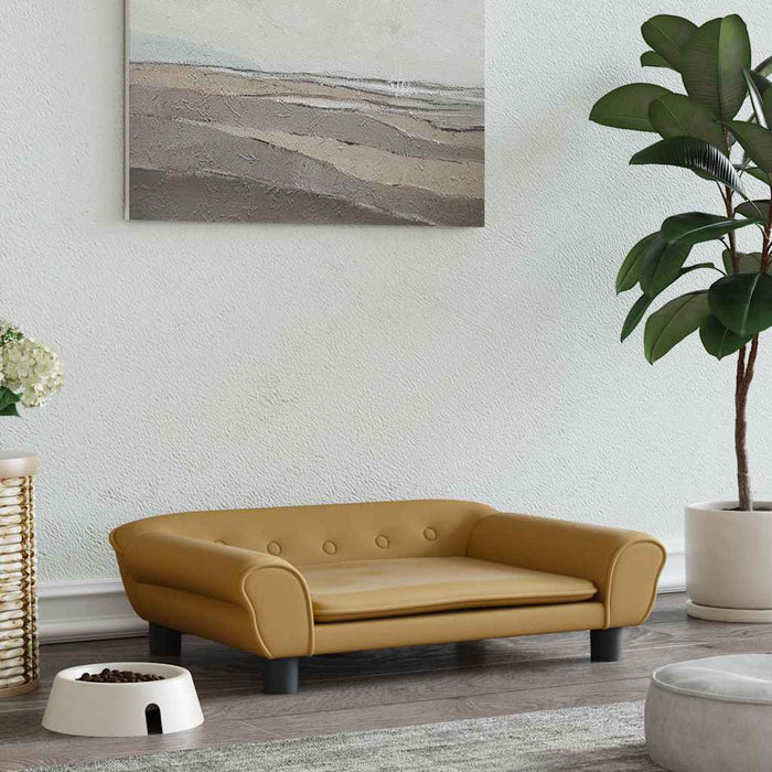 Pat de câini, maro, 70x48x22 cm, catifea - WALTI WALTI