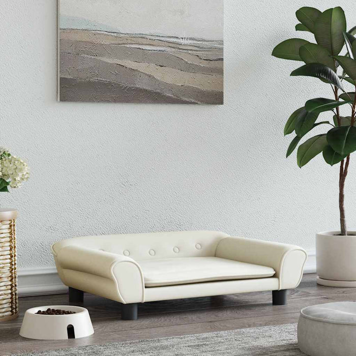 Pat de câini, crem, 70x48x22 cm, catifea - WALTI WALTI