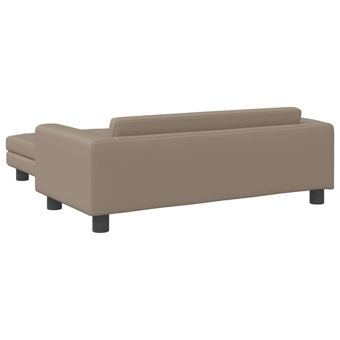 Pat pentru câini cu extensie cappuccino 100x50x30 cm piele eco - WALTI WALTI