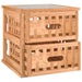 Noptiere, 2 buc., 34x34x34 cm, lemn masiv de nuc - WALTI WALTI