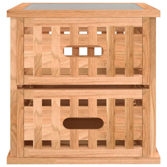 Noptiere, 2 buc., 34x34x34 cm, lemn masiv de nuc - WALTI WALTI