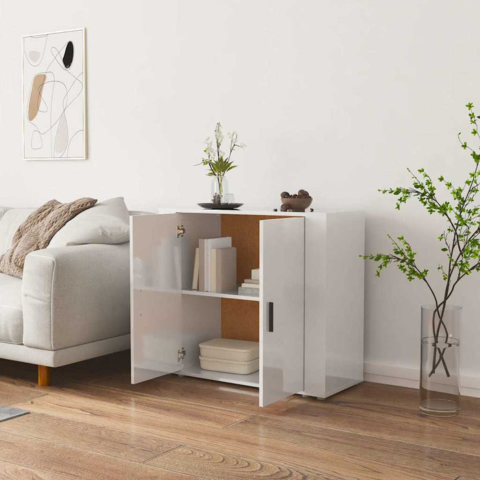 Dulap, alb extralucios, 80x33x70 cm, lemn prelucrat WALTI