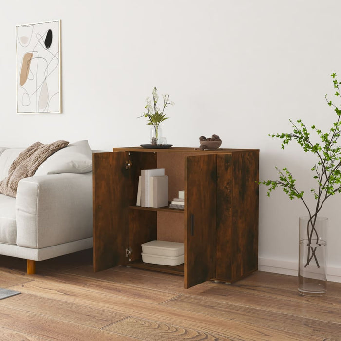 Dulap, stejar fumuriu, 80x33x70 cm, lemn compozit - WALTI WALTI