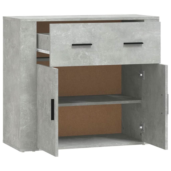 Dulap, gri beton, 80x33x70 cm, lemn prelucrat - WALTI WALTI