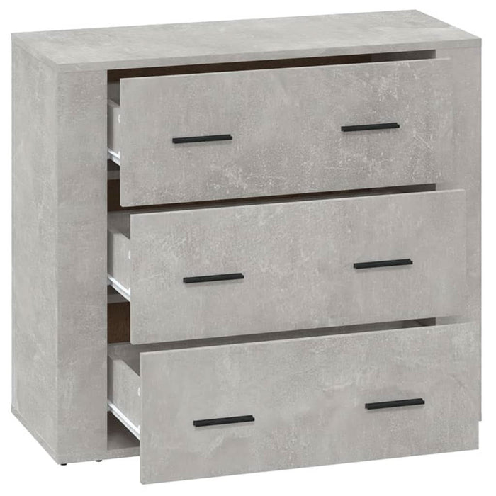 Dulap, gri beton, 80x33x70 cm, lemn preluc - WALTI WALTI