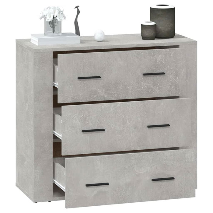 Dulap, gri beton, 80x33x70 cm, lemn preluc - WALTI WALTI
