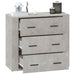 Dulap, gri beton, 80x33x70 cm, lemn preluc - WALTI WALTI