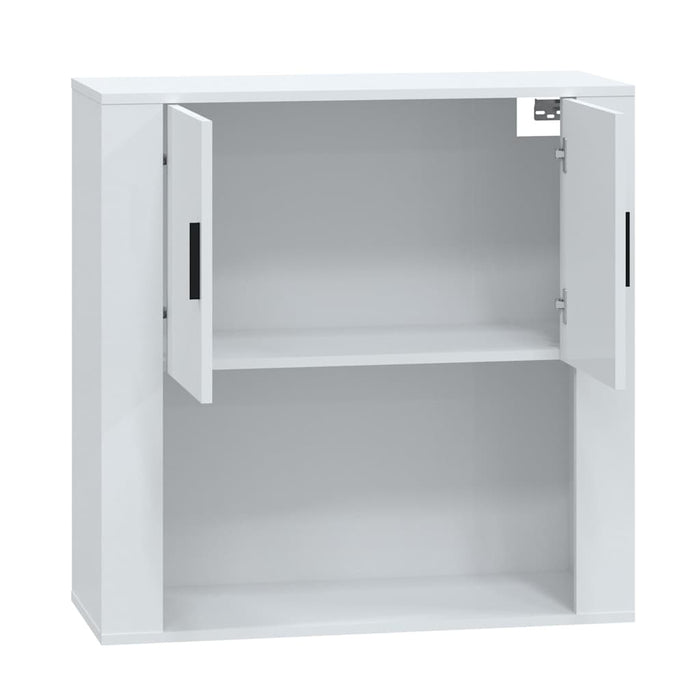 Dulap de perete, alb extralucios, 80x33x80 cm, lemn compozit WALTI