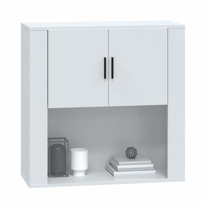 Dulap de perete, alb extralucios, 80x33x80 cm, lemn compozit WALTI