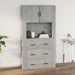 Dulap de perete, gri beton, 80x33x80 cm, lemn prelucrat - WALTI WALTI