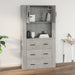 Dulap de perete, gri beton, 80x33x80 cm, lemn prelucrat - WALTI WALTI