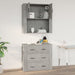 Dulap de perete, gri beton, 80x33x80 cm, lemn prelucrat - WALTI WALTI