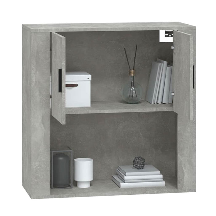 Dulap de perete, gri beton, 80x33x80 cm, lemn prelucrat - WALTI WALTI
