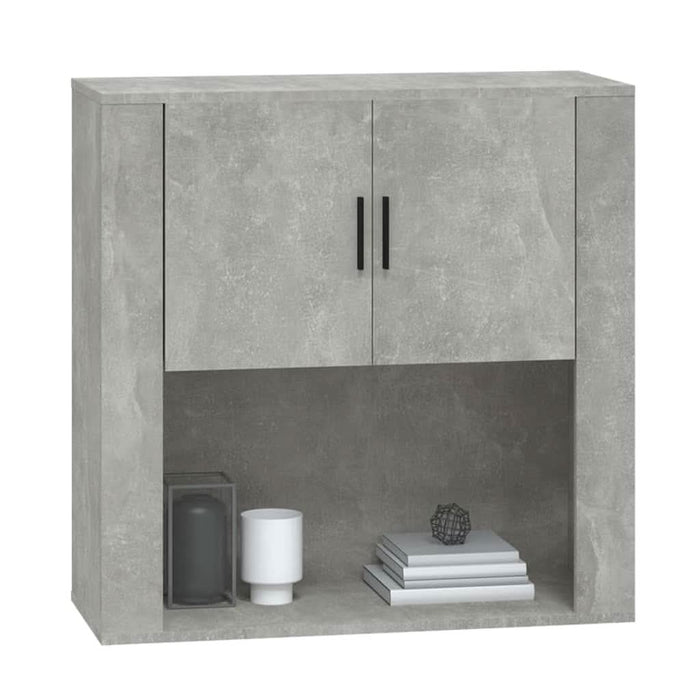 Dulap de perete, gri beton, 80x33x80 cm, lemn prelucrat - WALTI WALTI