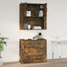 Dulap de perete, stejar fumuriu, 80x33x80 cm, lemn prelucrat - WALTI WALTI