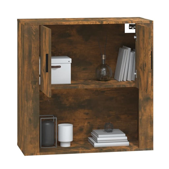 Dulap de perete, stejar fumuriu, 80x33x80 cm, lemn prelucrat - WALTI WALTI