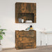 Dulap de perete, stejar fumuriu, 80x33x80 cm, lemn prelucrat - WALTI WALTI