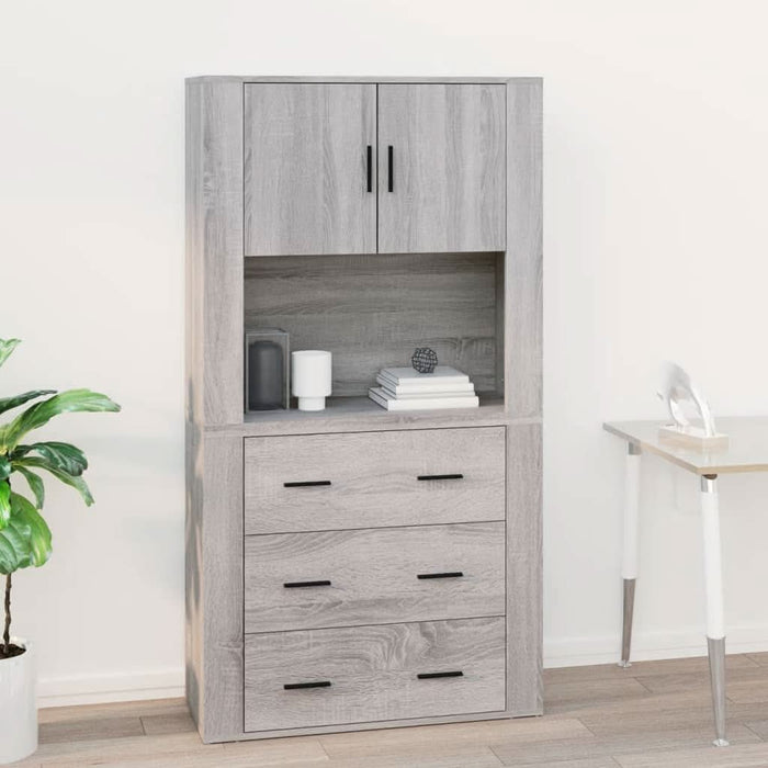 Dulap de perete, gri sonoma,80x33x80 cm, lemn prelucrat - WALTI WALTI