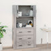 Dulap de perete, gri sonoma,80x33x80 cm, lemn prelucrat - WALTI WALTI