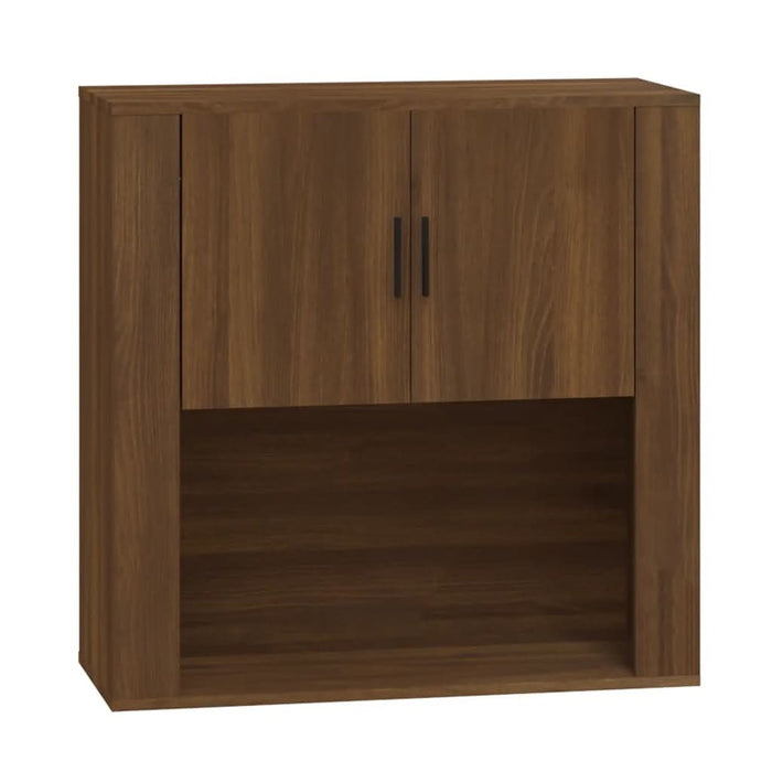 Dulap de perete, stejar maro,80x33x80 cm, lemn prelucrat - WALTI WALTI