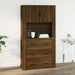 Dulap de perete, stejar maro,80x33x80 cm, lemn prelucrat - WALTI WALTI