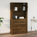 Dulap de perete, stejar maro,80x33x80 cm, lemn prelucrat - WALTI WALTI