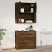 Dulap de perete, stejar maro,80x33x80 cm, lemn prelucrat - WALTI WALTI