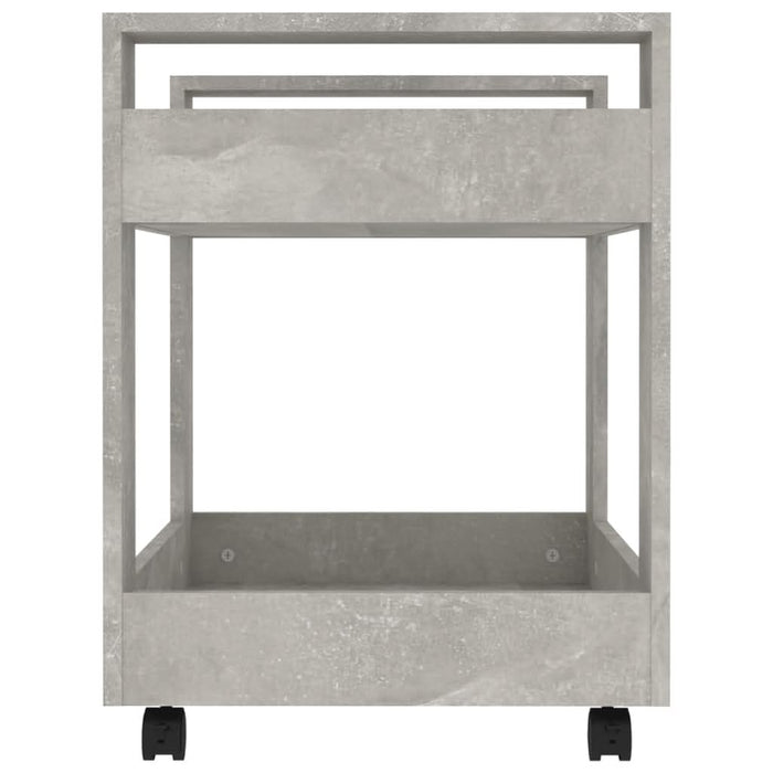 Cărucior de birou, gri beton, 60x45x60 cm, lemn prelucrat - WALTI WALTI