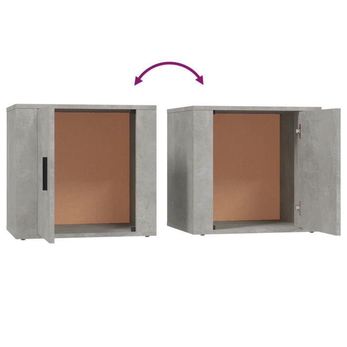 Noptiere, 2 buc., gri beton, 50x39x47 cm - WALTI WALTI