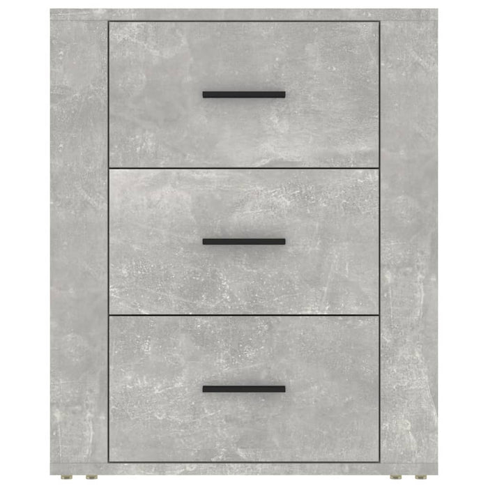 Noptieră, gri beton, 50x36x60 cm, lemn prelucrat - WALTI WALTI