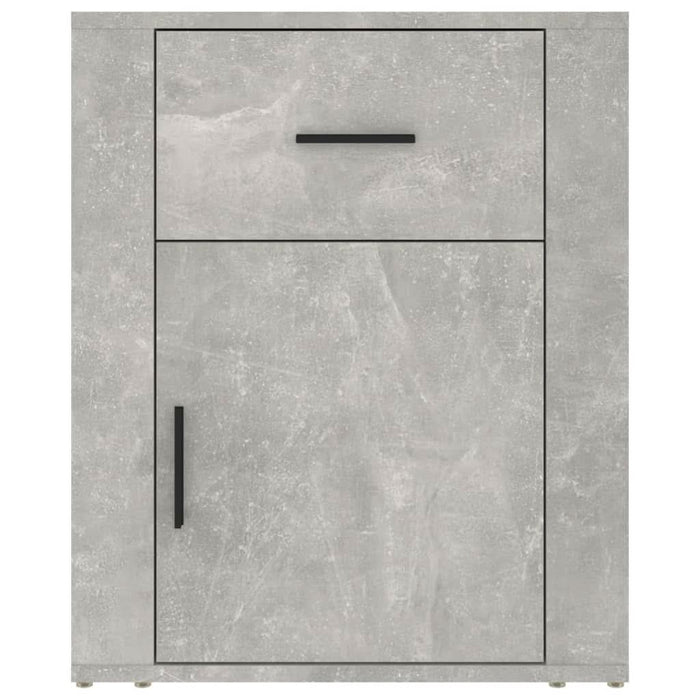 Noptieră, gri beton, 50x36x60 cm, lemn prelucrat - WALTI WALTI