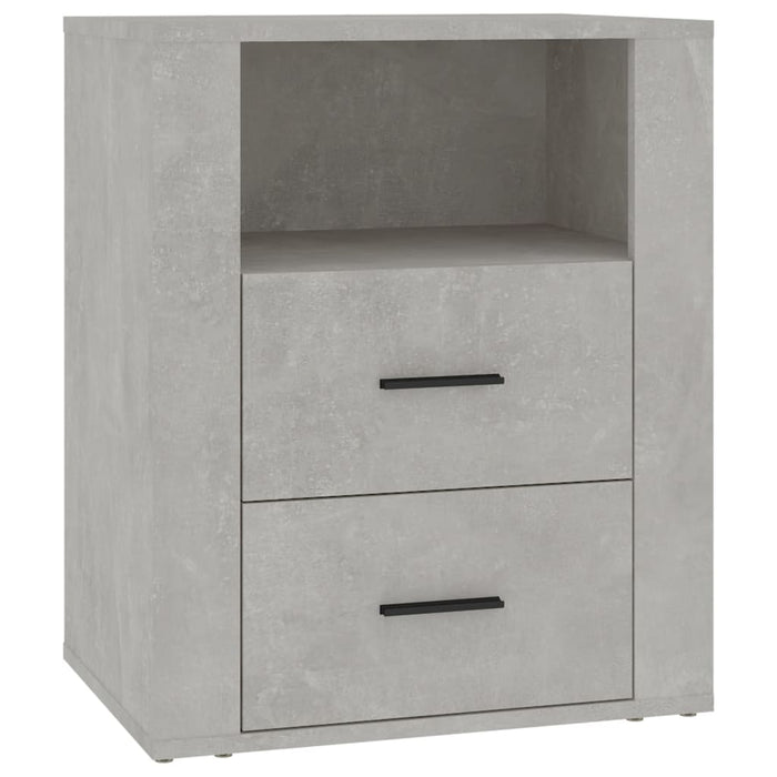 Noptieră, gri beton, 50x36x60 cm, lemn prelucrat - WALTI WALTI
