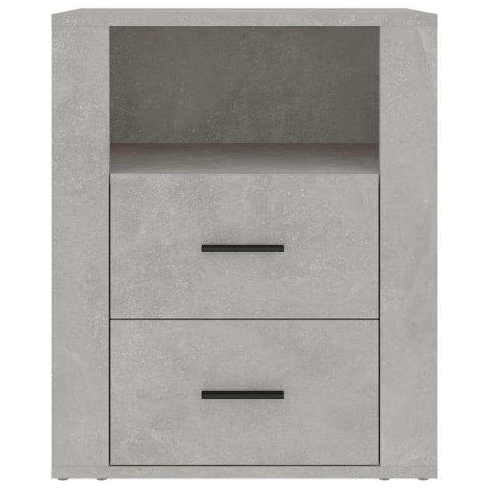 Noptieră, gri beton, 50x36x60 cm, lemn prelucrat - WALTI WALTI