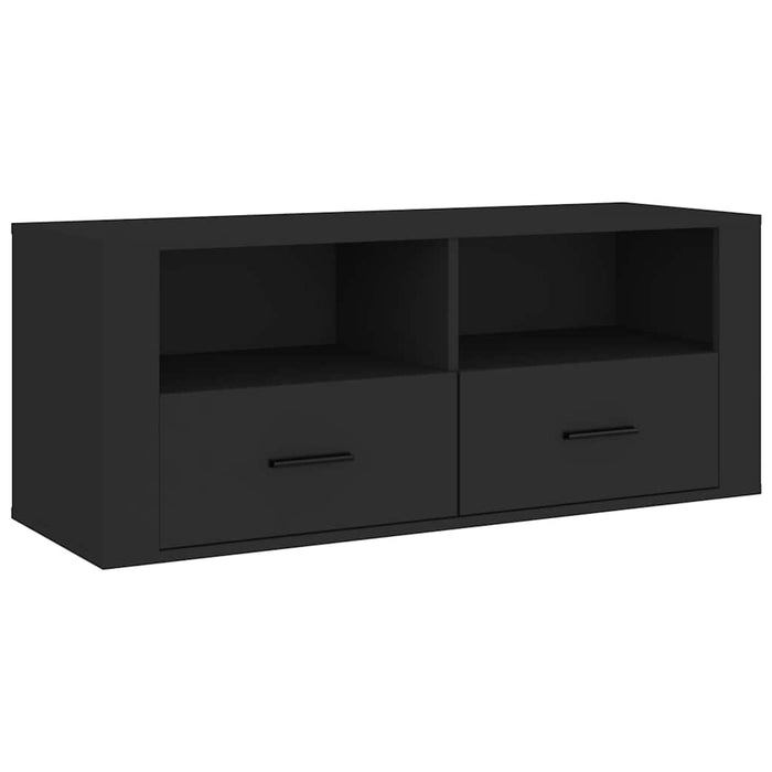 Comodă TV, negru, 100x35x40 cm, lemn prelucrat WALTI